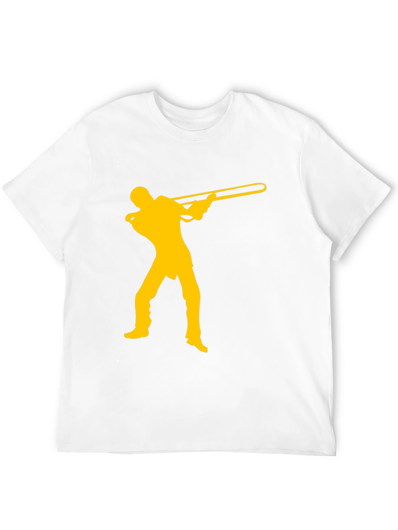Black Trombone Player Graphic Tee - Music Lover Shirt