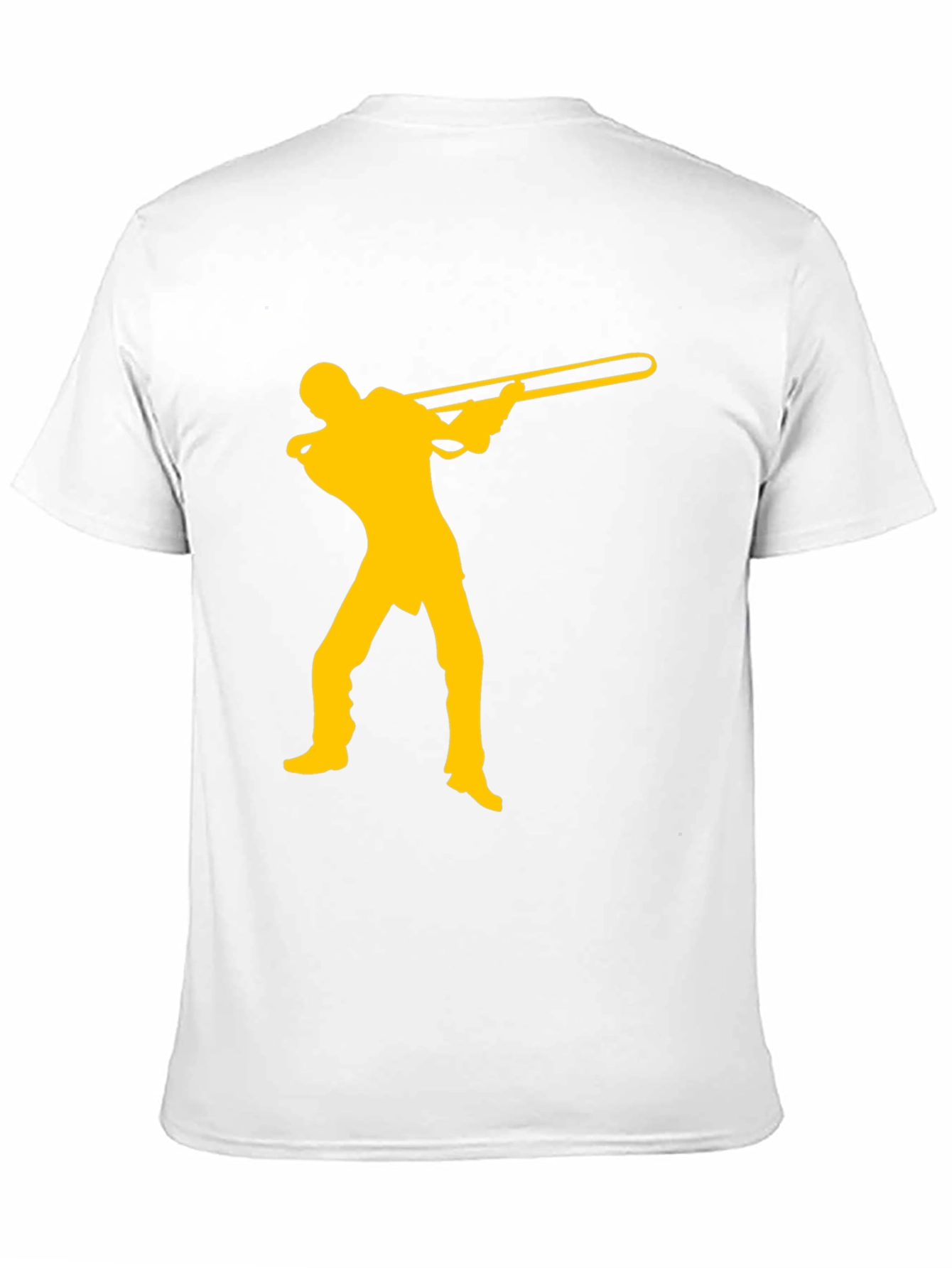 Black Trombone Player Graphic Tee - Music Lover Shirt