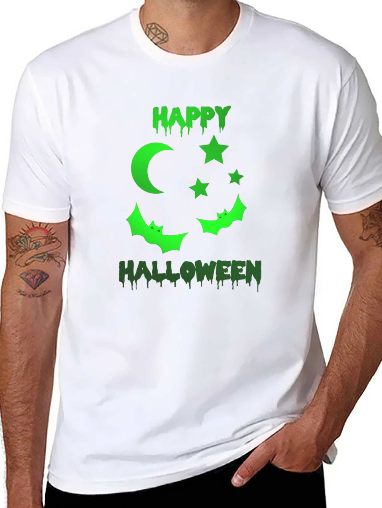 Happy Halloween Graphic T-Shirt - Black