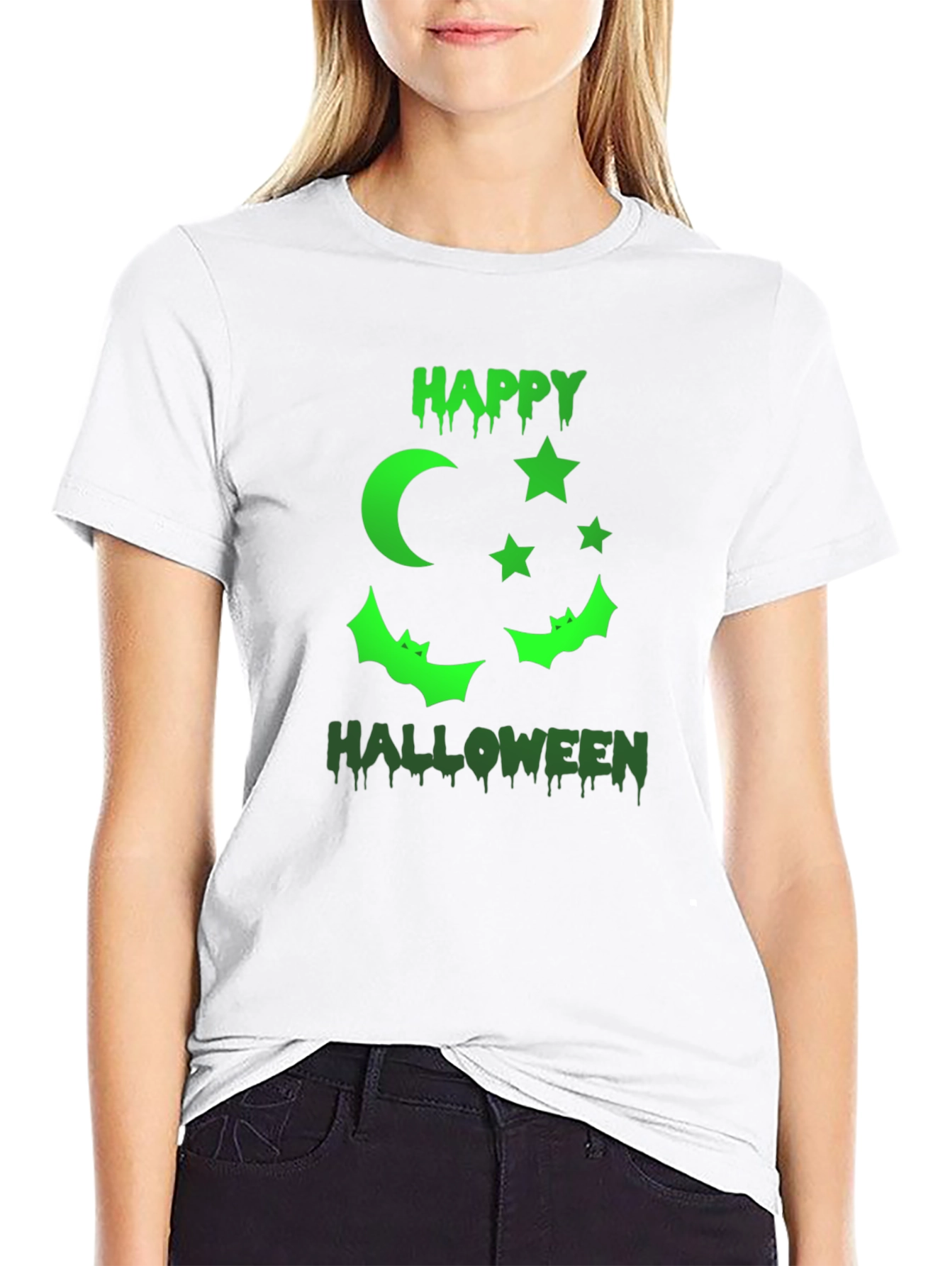 Happy Halloween Graphic T-Shirt - Black