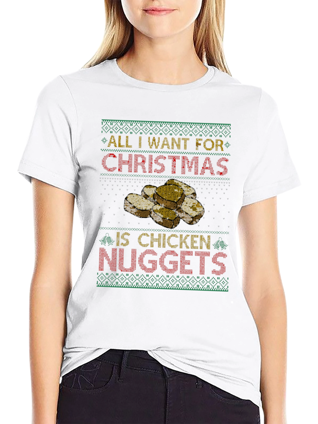 Chicken Nugget Christmas Sweater T-Shirt