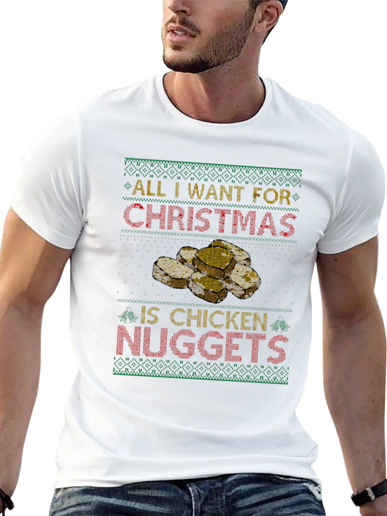 Chicken Nugget Christmas Sweater T-Shirt