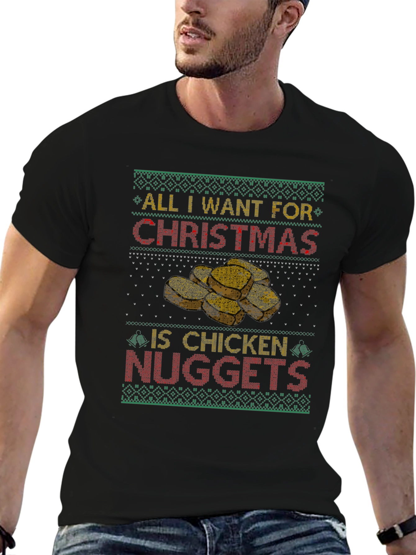 Chicken Nugget Christmas Sweater T-Shirt