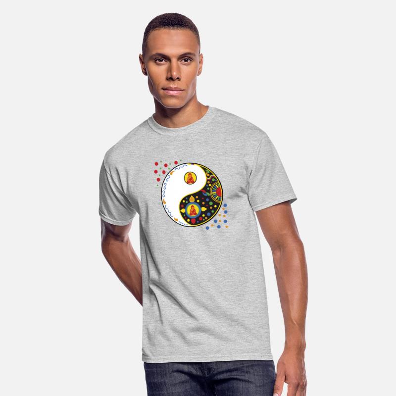 Yin-Yang Tao with Meditative Symbols and Buddha