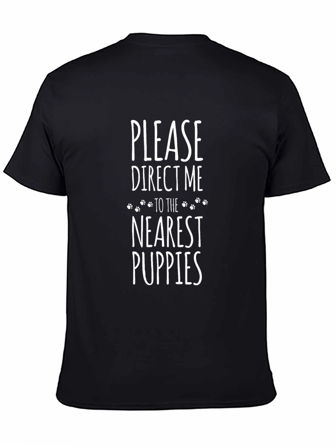 Puppies Please Black T-Shirt
