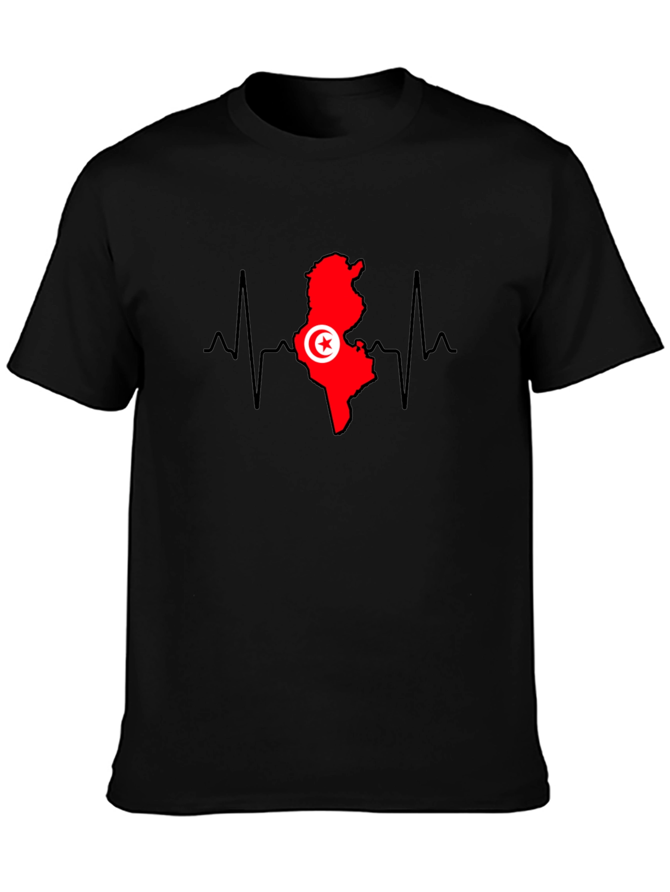 Tunisia Heartbeat T-Shirt - Tunisian Pride Tee