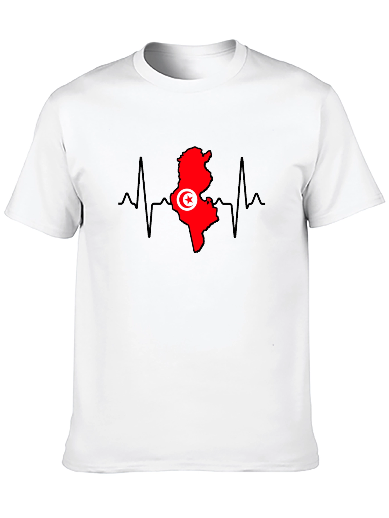 Tunisia Heartbeat T-Shirt - Tunisian Pride Tee