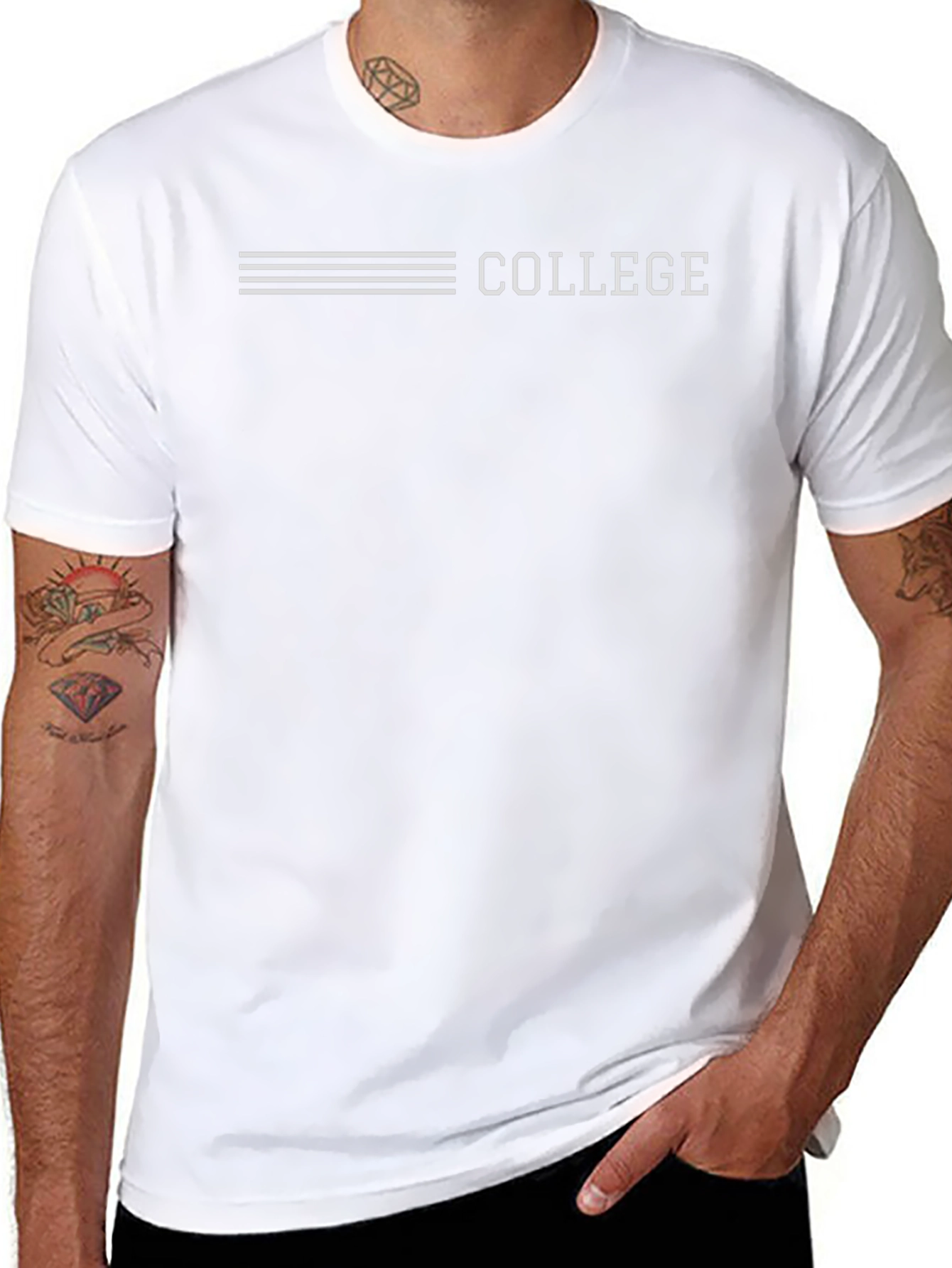 College Graphic Black T-Shirt