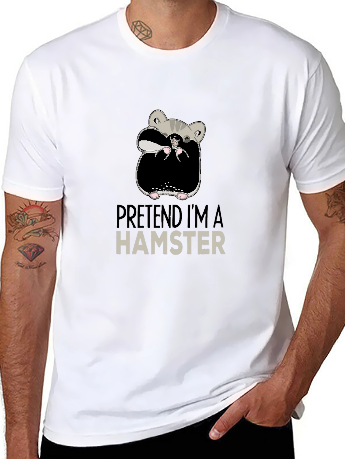 Pretend Im a Hamster Funny Novelty T-Shirt