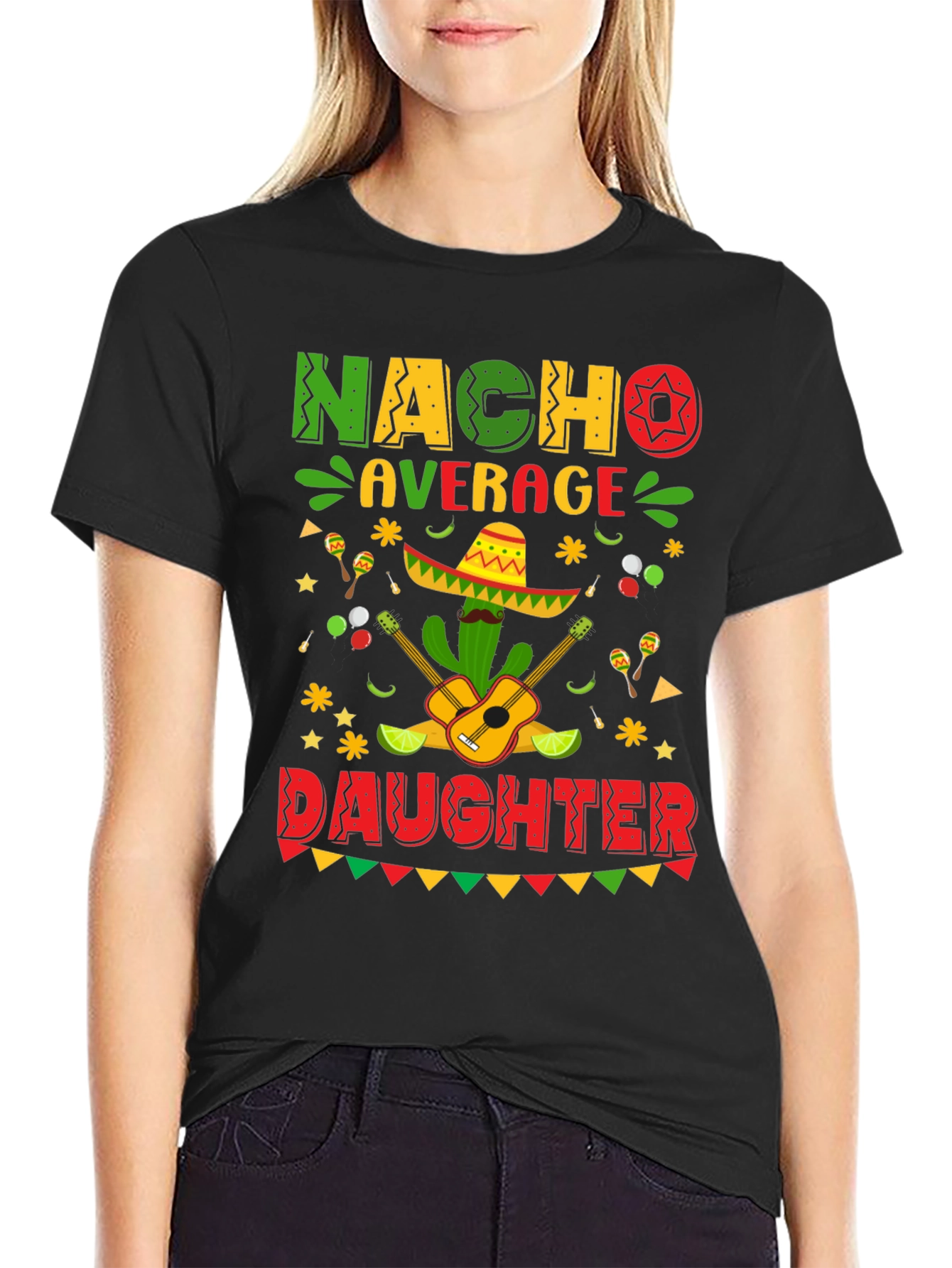 Nacho Average Daughter Cinco De Mayo Graphic Tee