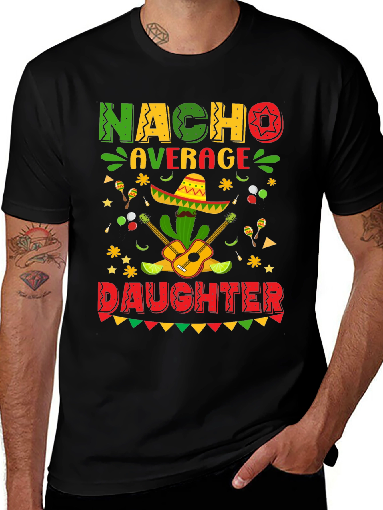 Nacho Average Daughter Cinco De Mayo Graphic Tee