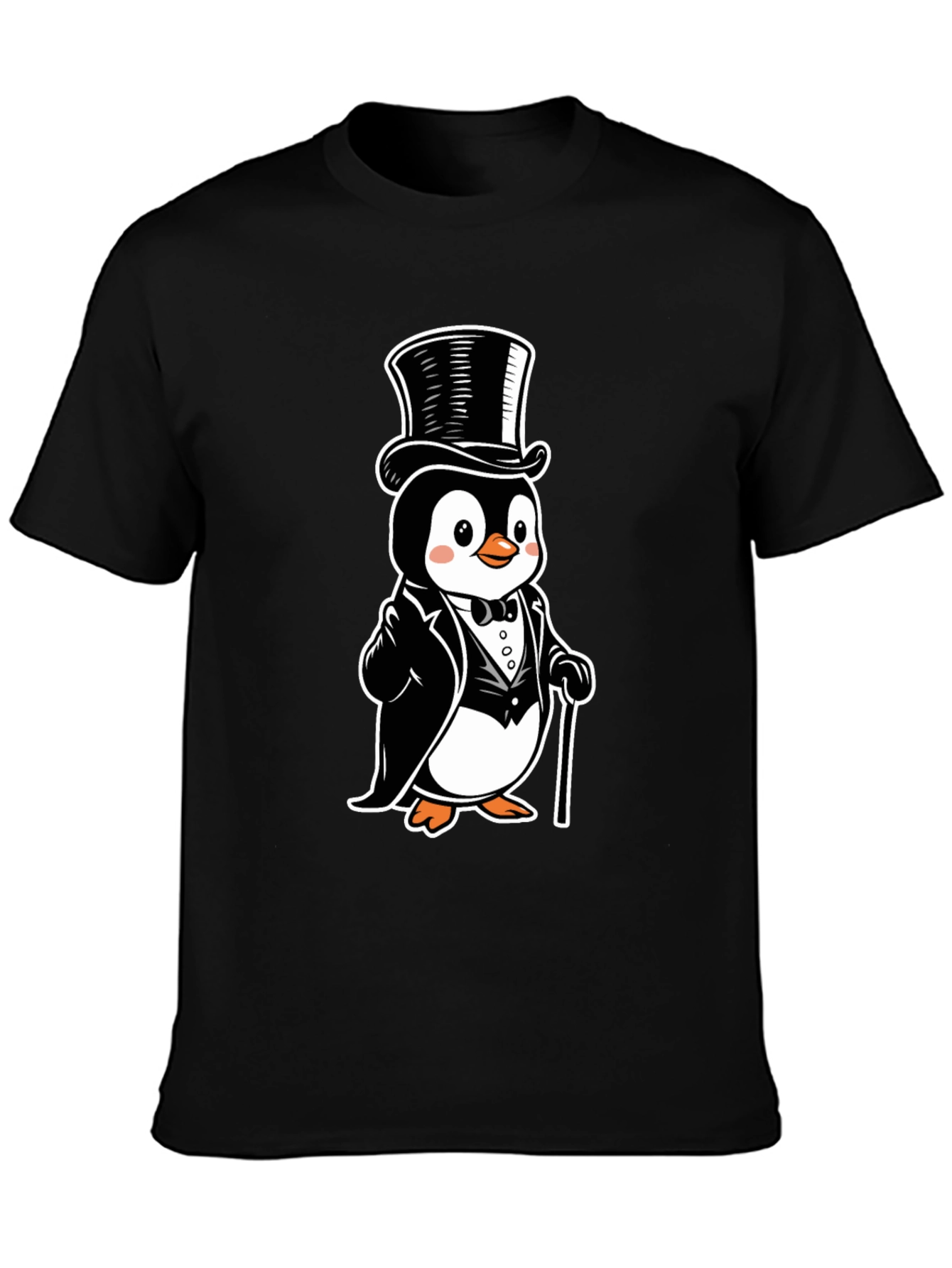 Penguin Tuxedo T-Shirt - Cartoon Style