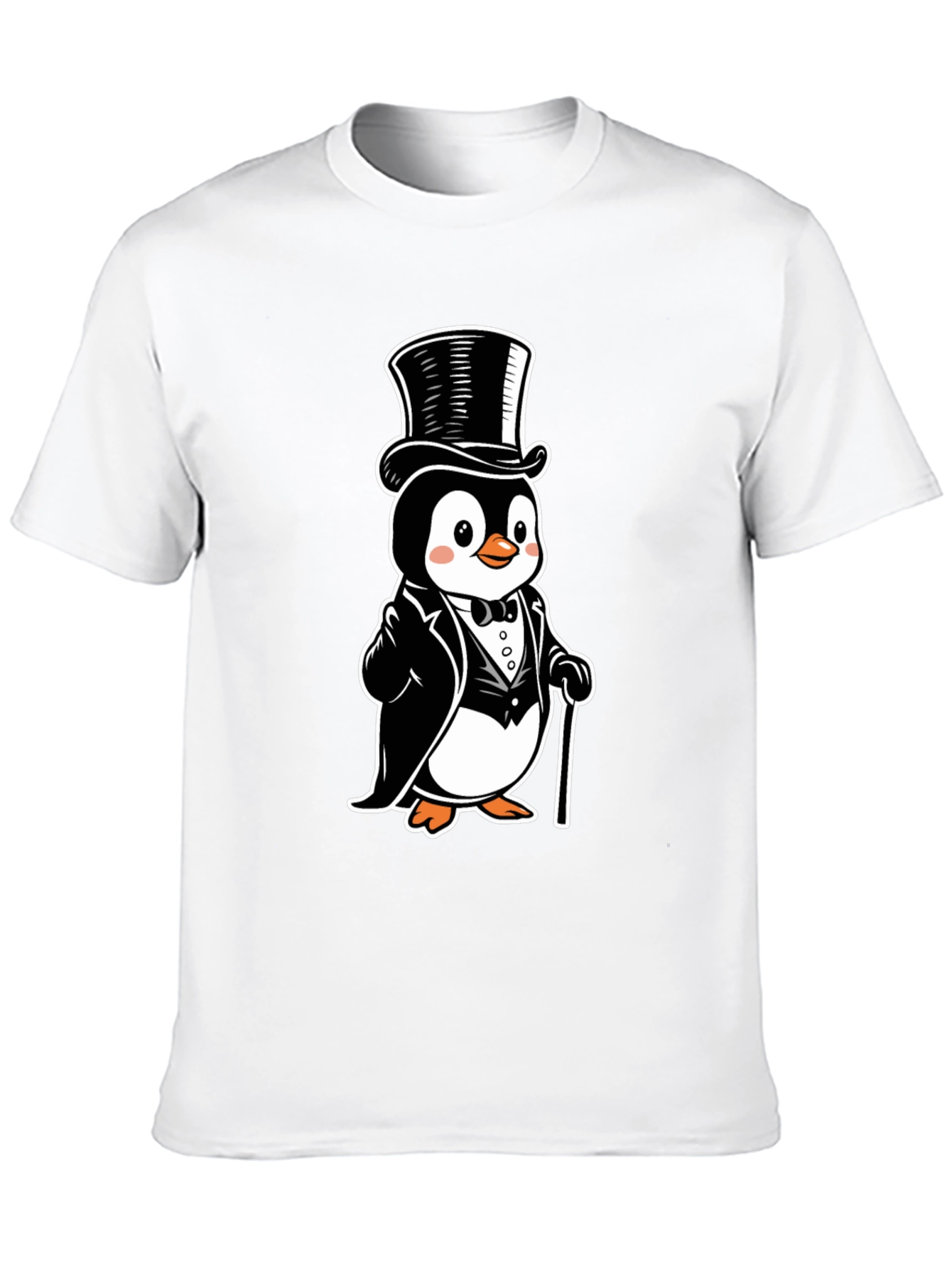 Penguin Tuxedo T-Shirt - Cartoon Style