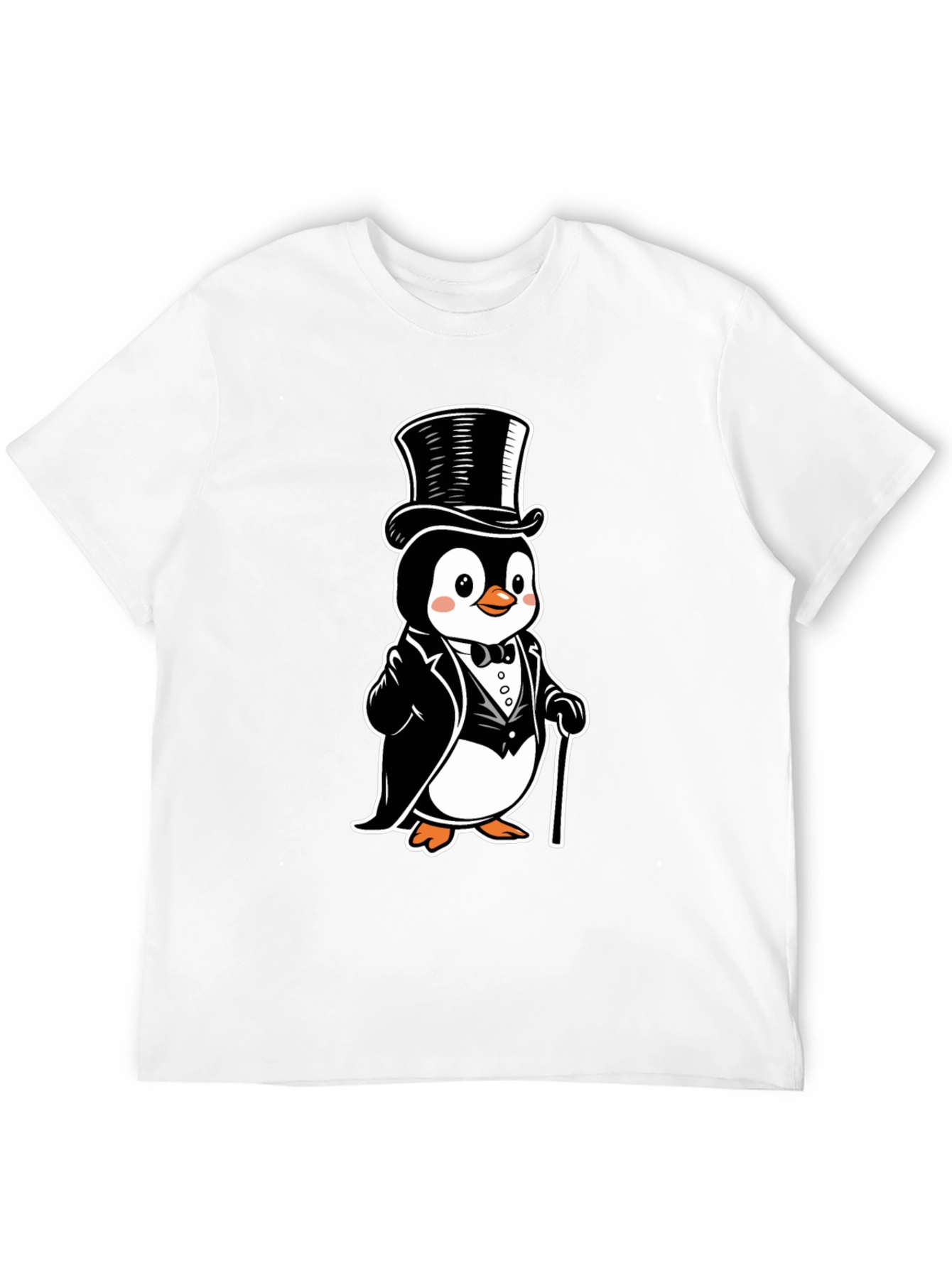 Penguin Tuxedo T-Shirt - Cartoon Style