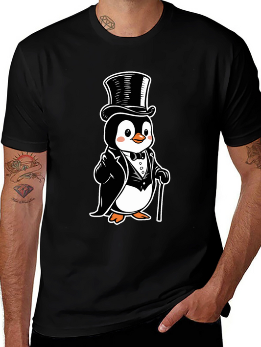 Penguin Tuxedo T-Shirt - Cartoon Style