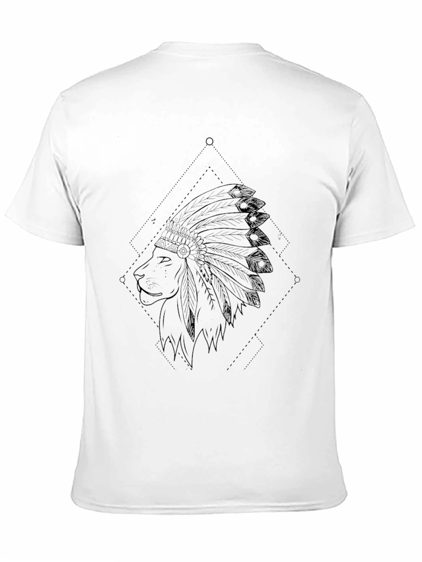 Lion Headdress Graphic Black T-Shirt