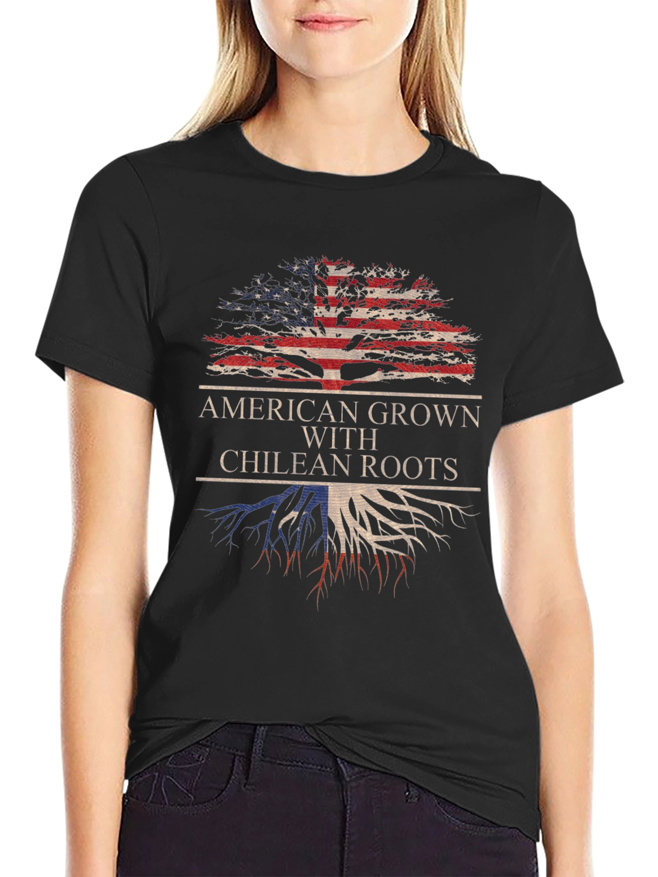 American Grown with Chilean Roots Graphic Tee