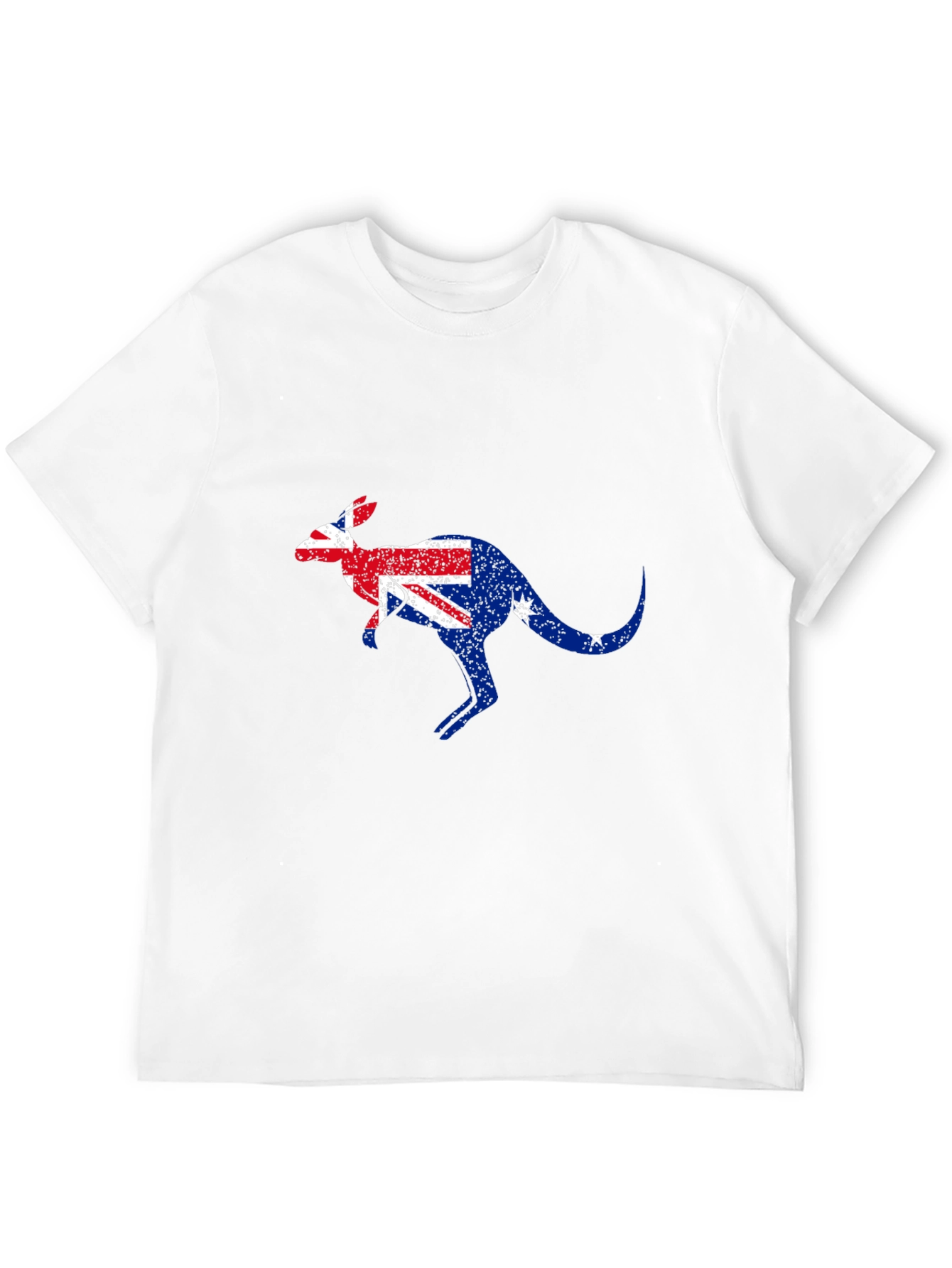 Australian Flag Kangaroo Black T-Shirt