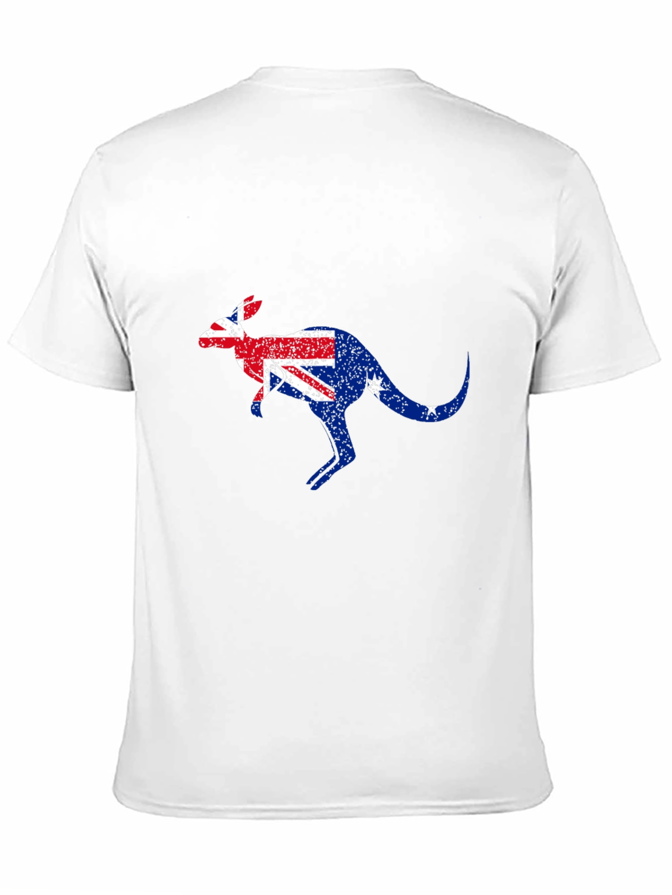 Australian Flag Kangaroo Black T-Shirt