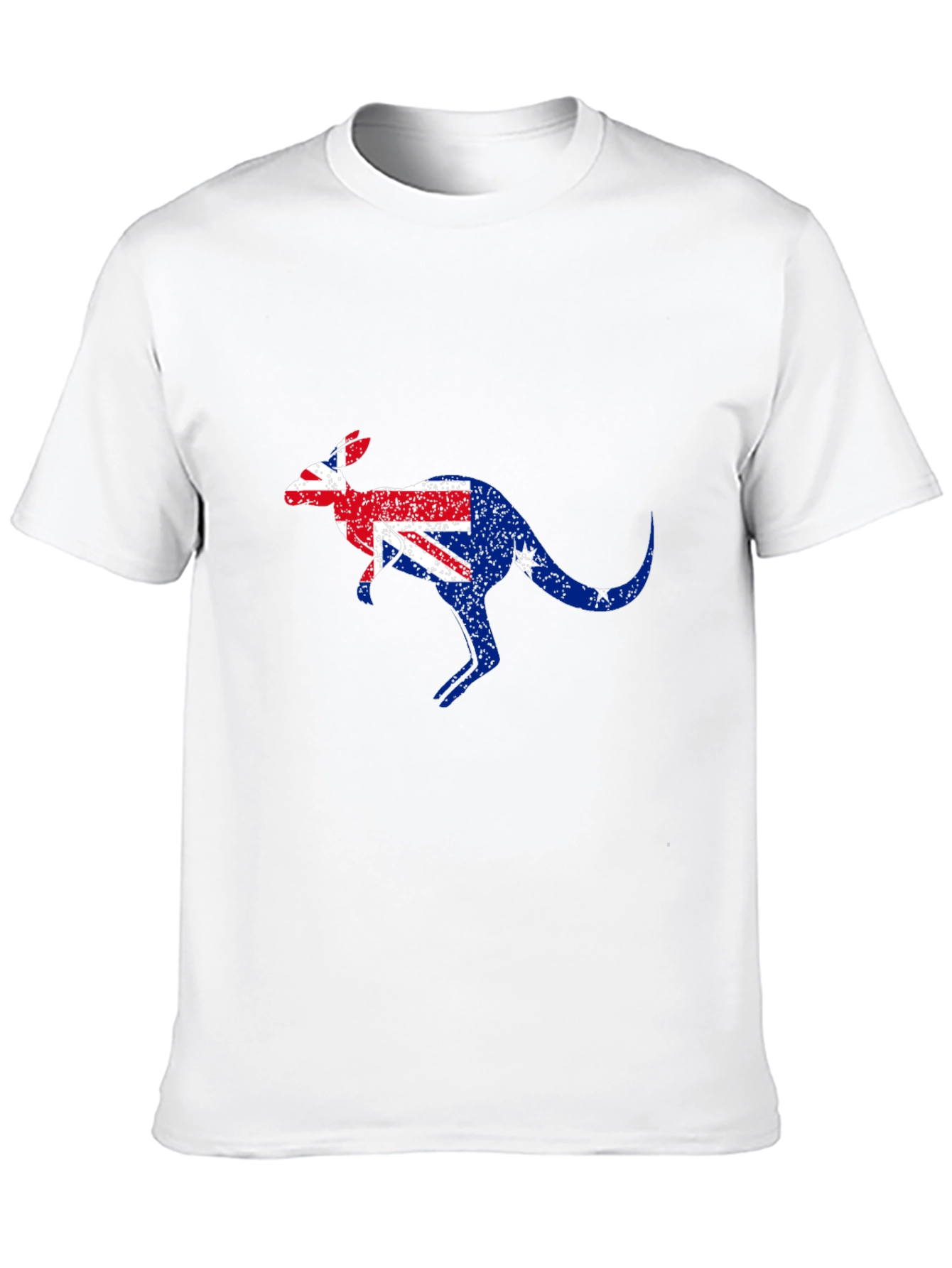 Australian Flag Kangaroo Black T-Shirt