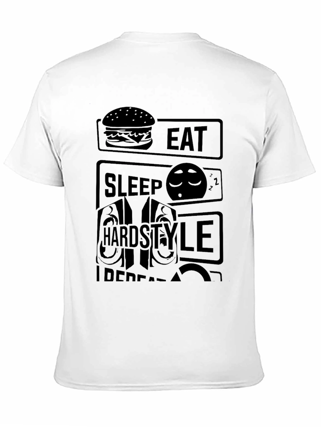 Eat Sleep Hardstyle Repeat Black T-Shirt