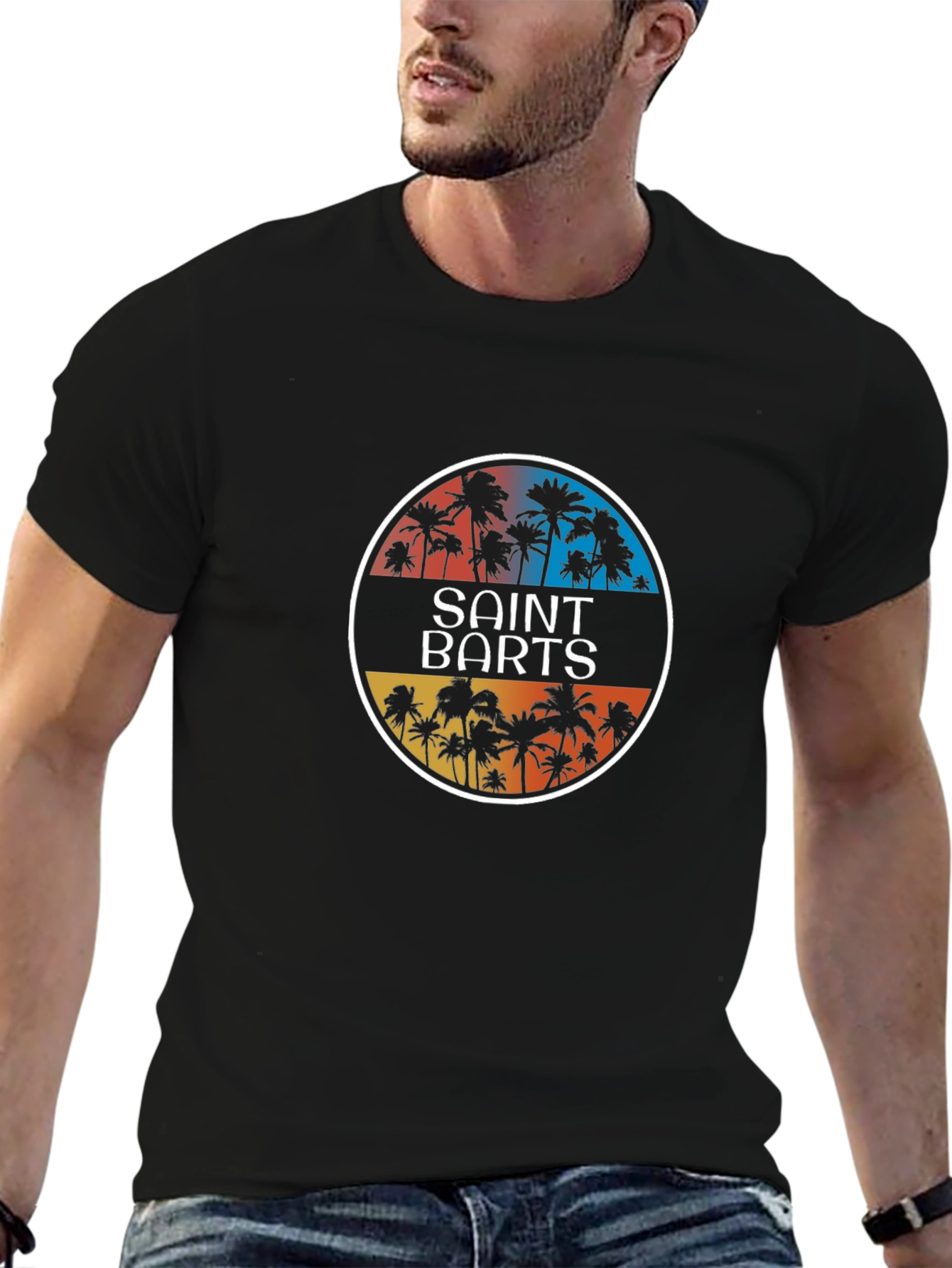 Saint Barts Palm Tee - Island Vibes