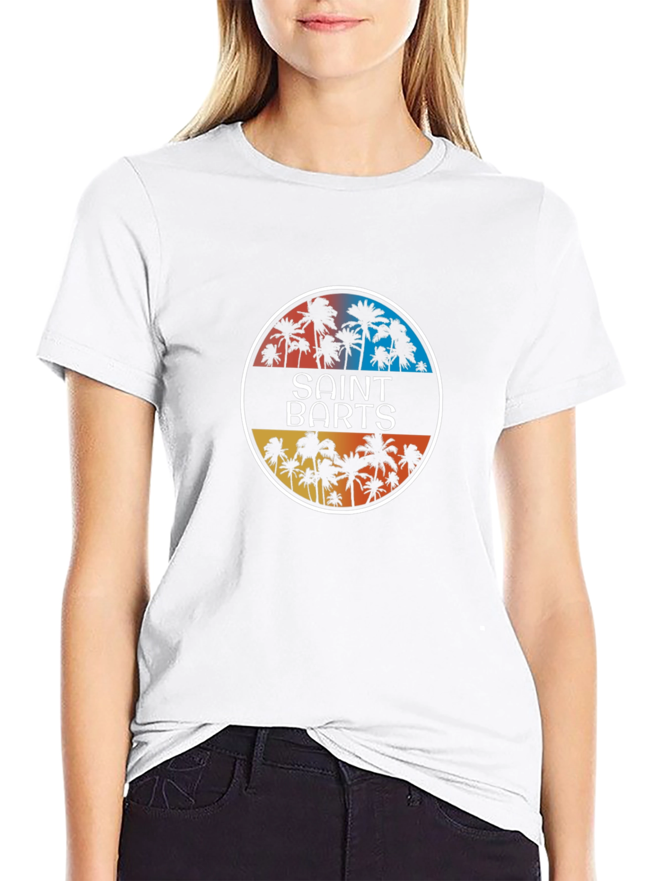 Saint Barts Palm Tee - Island Vibes
