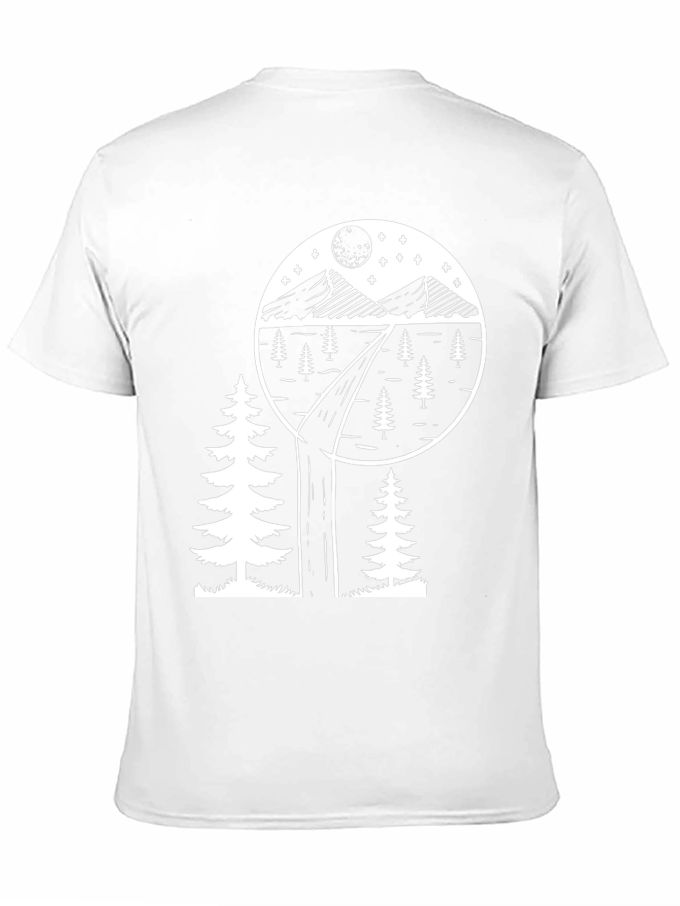 Nature Scene Graphic Tee - Black
