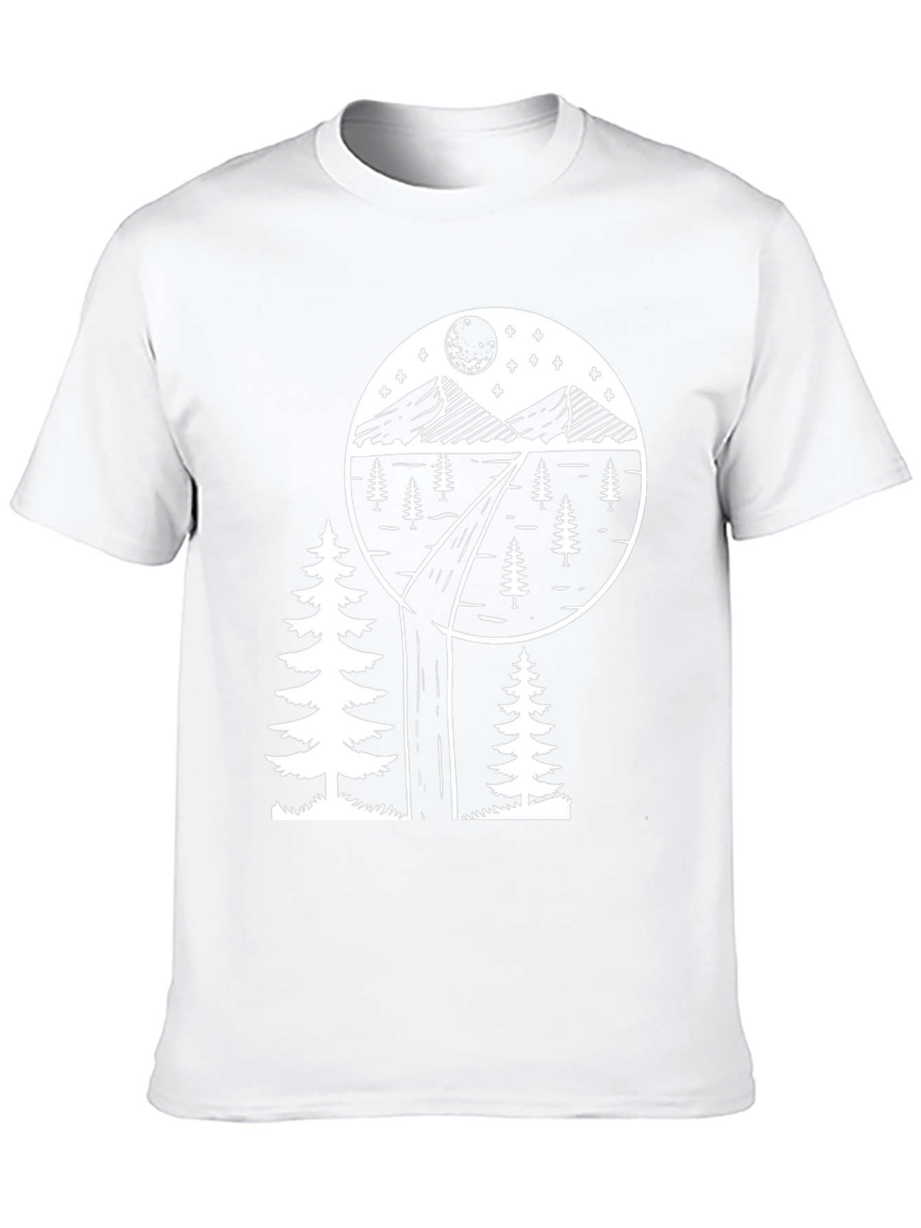 Nature Scene Graphic Tee - Black