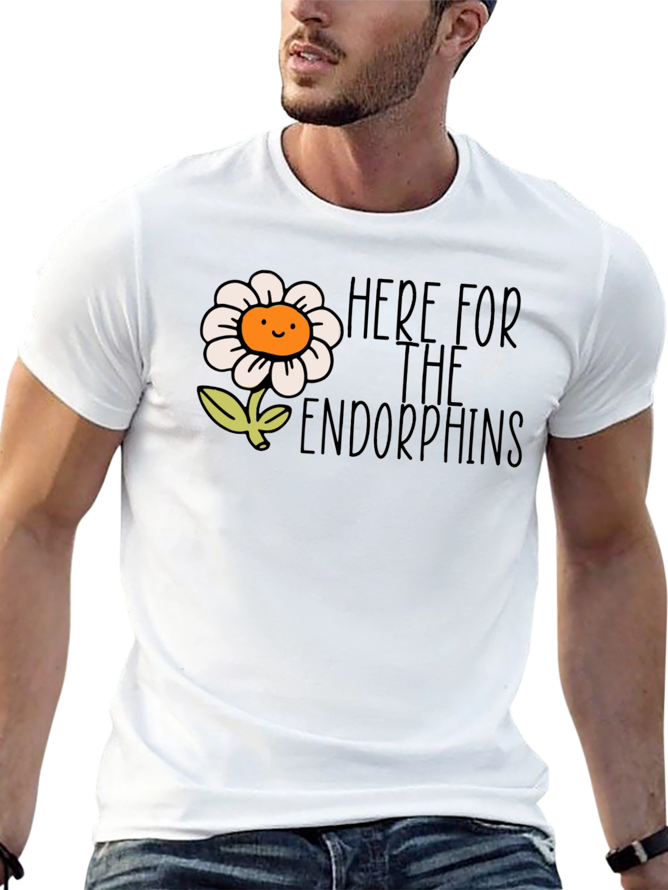 Here for the Endorphins Flower T-Shirt