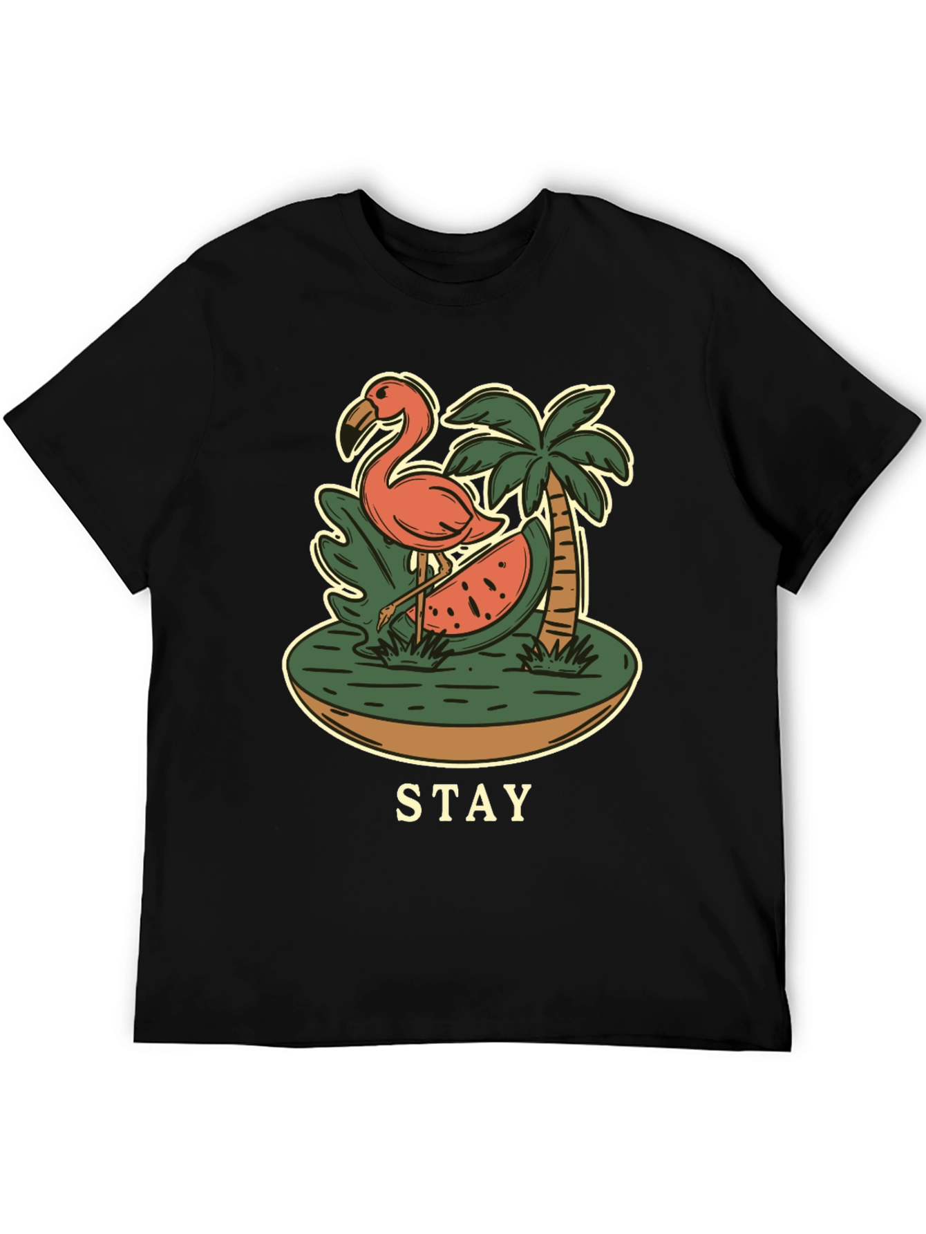 Stay Tropical Graphic Tee - Flamingo Summer T-Shirt