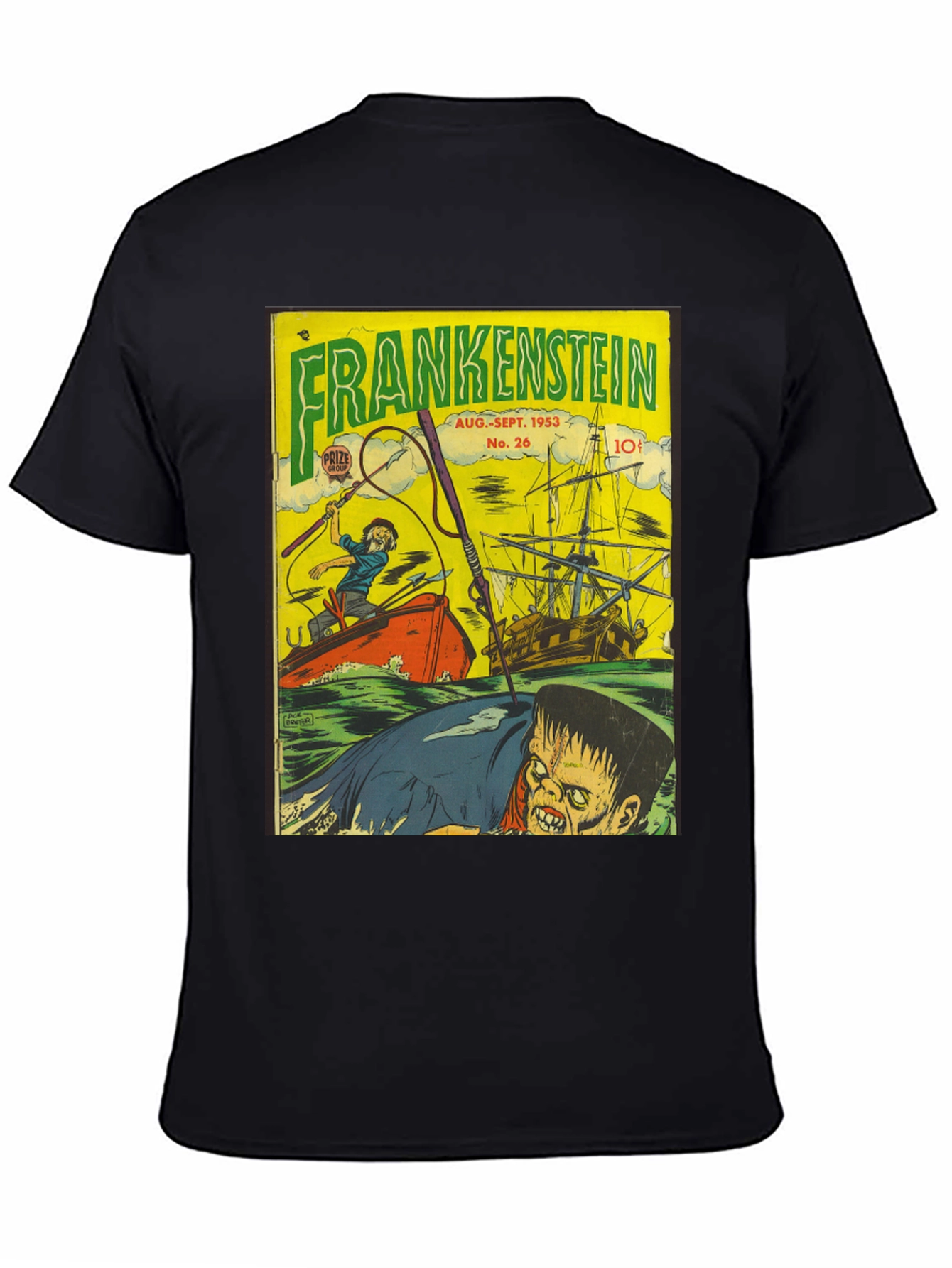 Frankenstein Comic Book Cover Graphic T-Shirt
