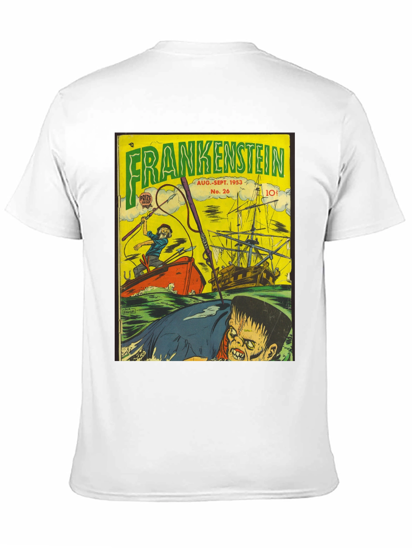 Frankenstein Comic Book Cover Graphic T-Shirt
