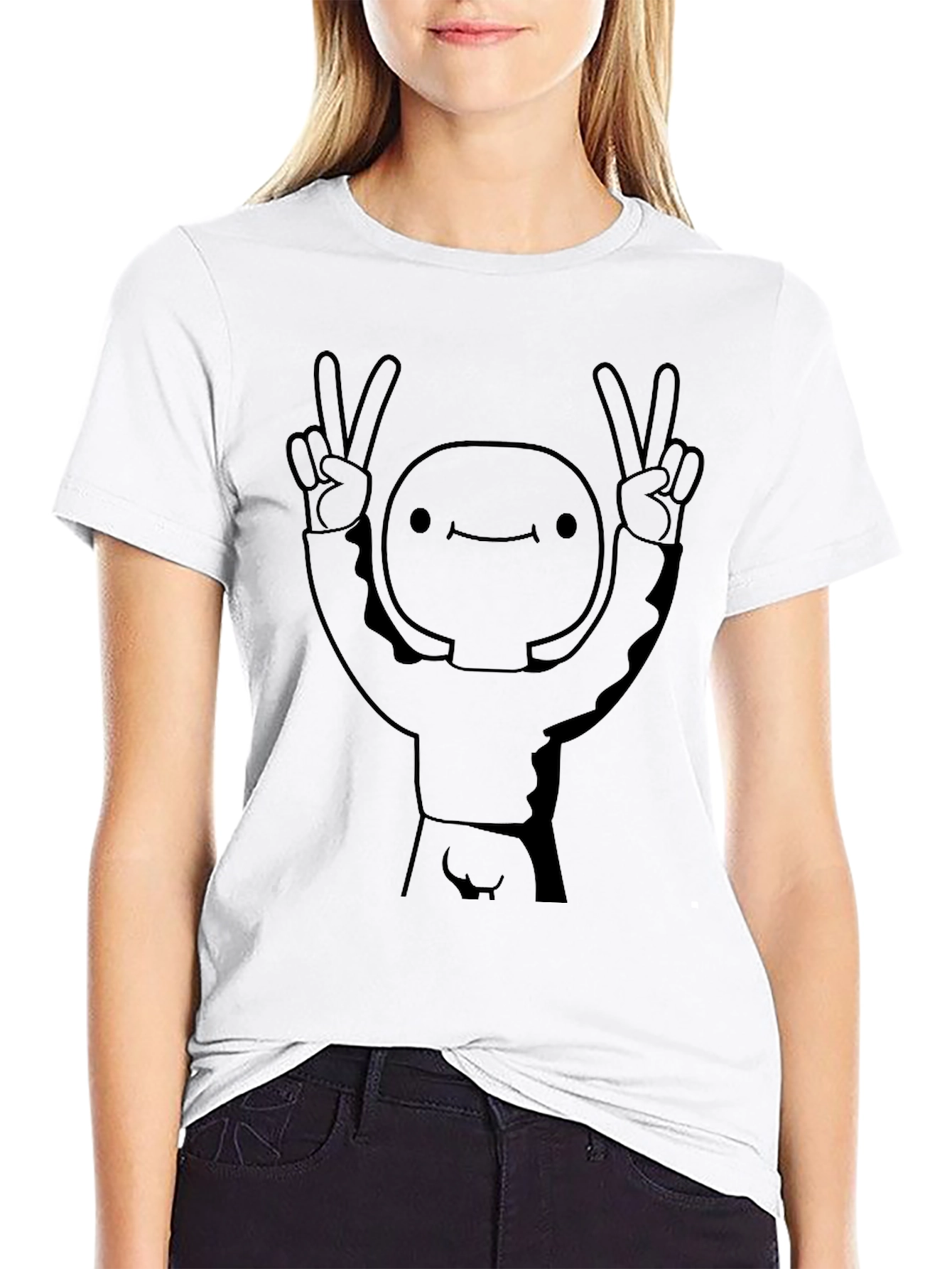 Peace Dude Graphic Black T-Shirt