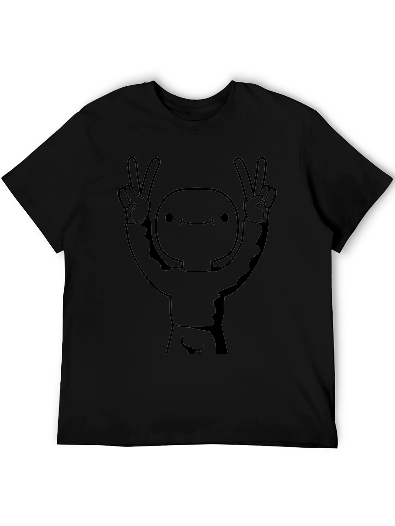 Peace Dude Graphic Black T-Shirt