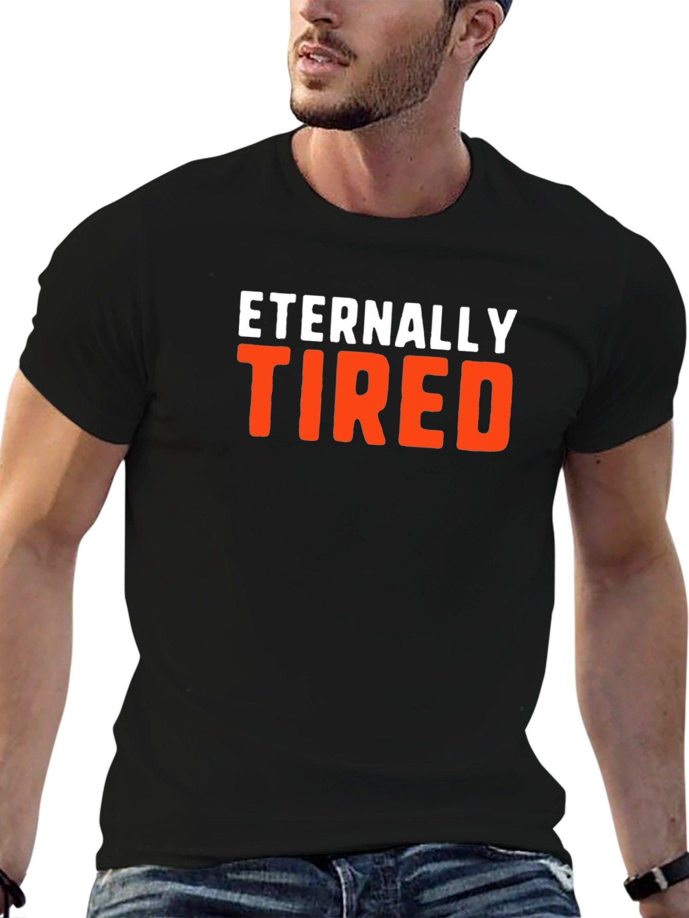 Eternally Tired Graphic Tee - Comfortable Cotton Blend