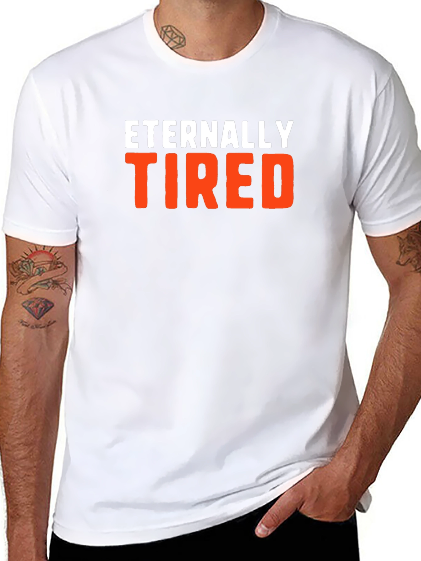 Eternally Tired Graphic Tee - Comfortable Cotton Blend