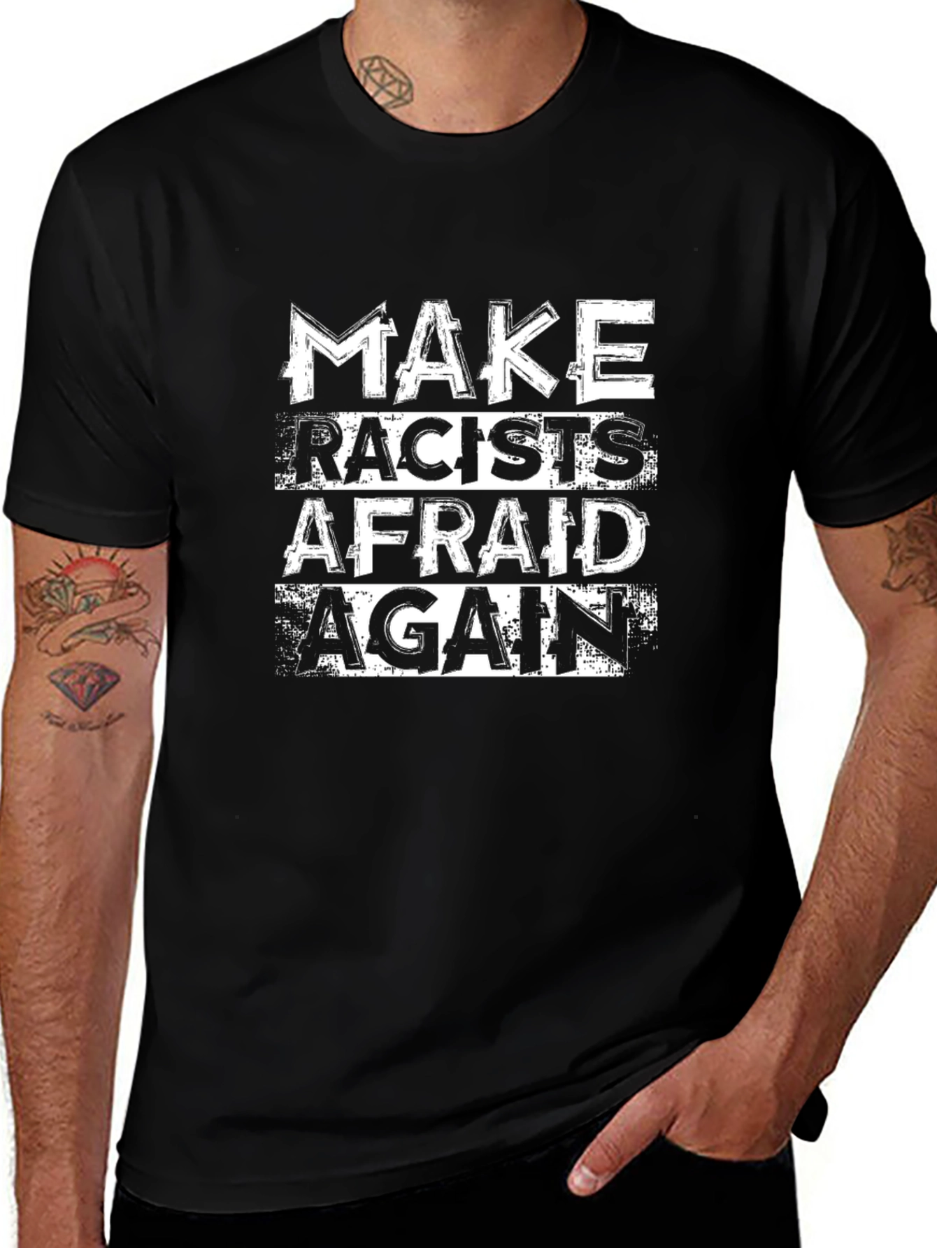 Make Racists Afraid Again Graphic T-Shirt