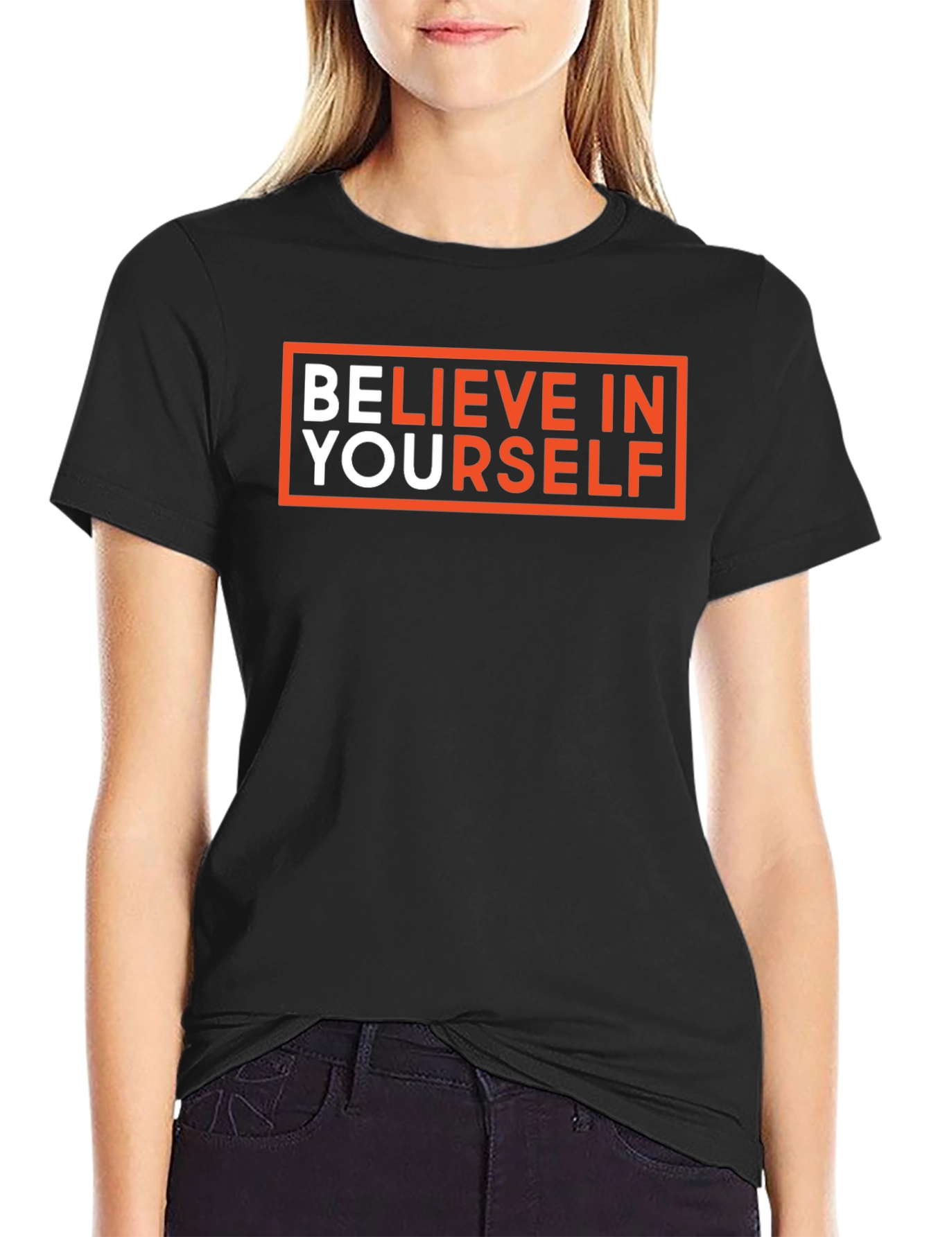 Believe In Yourself Black Graphic Tee