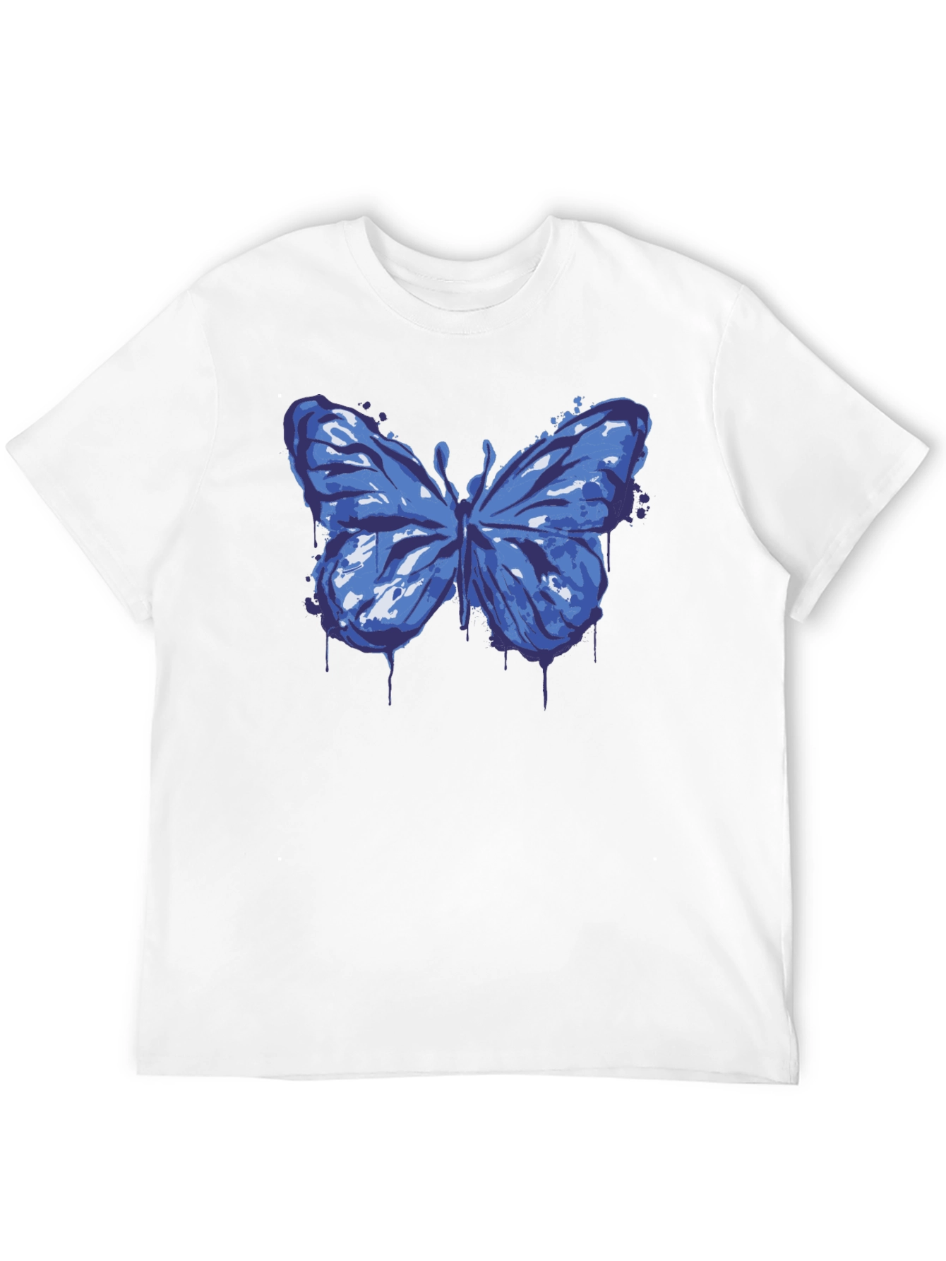 Butterfly Graphic Print Black T-Shirt