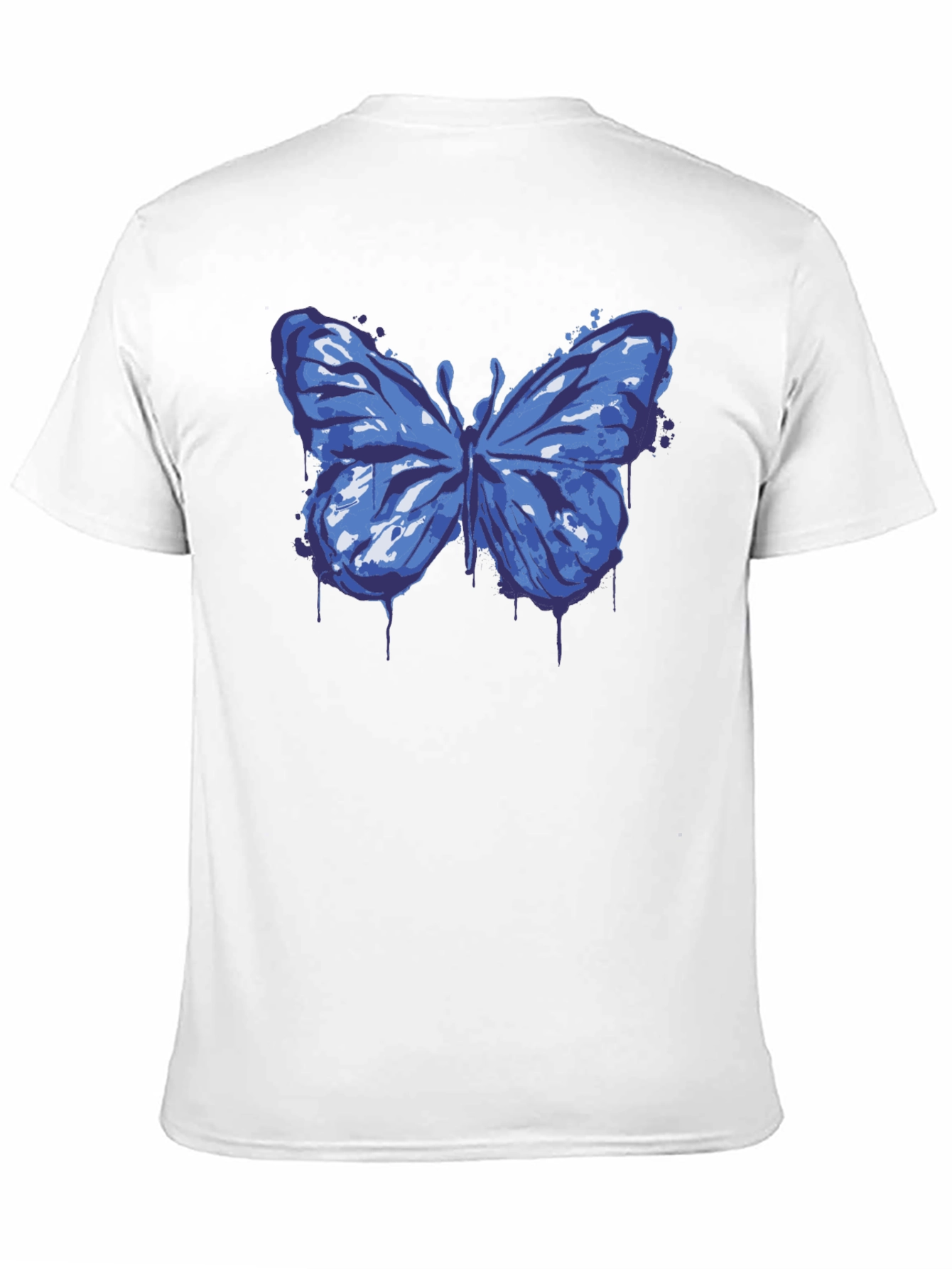 Butterfly Graphic Print Black T-Shirt