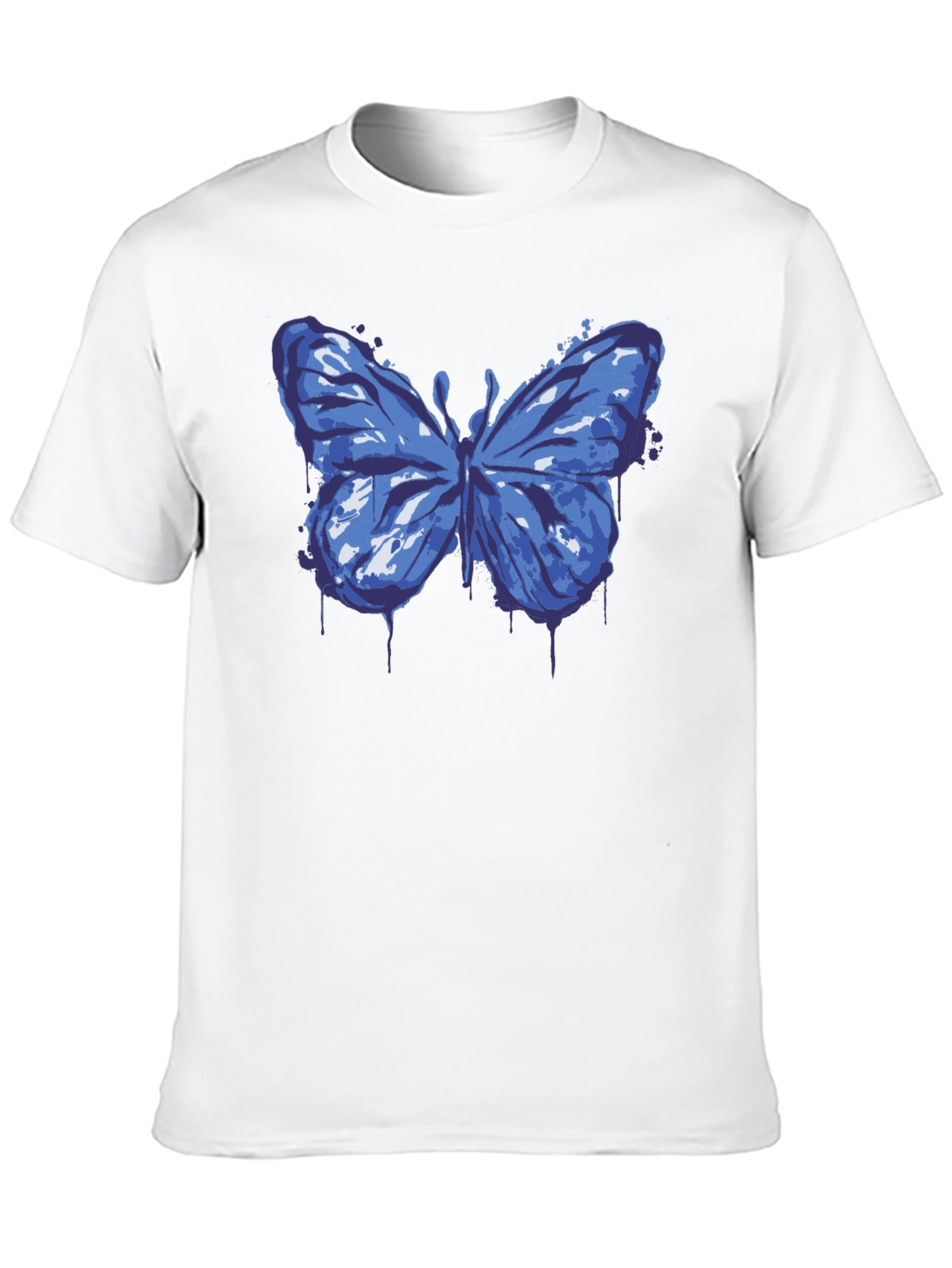 Butterfly Graphic Print Black T-Shirt