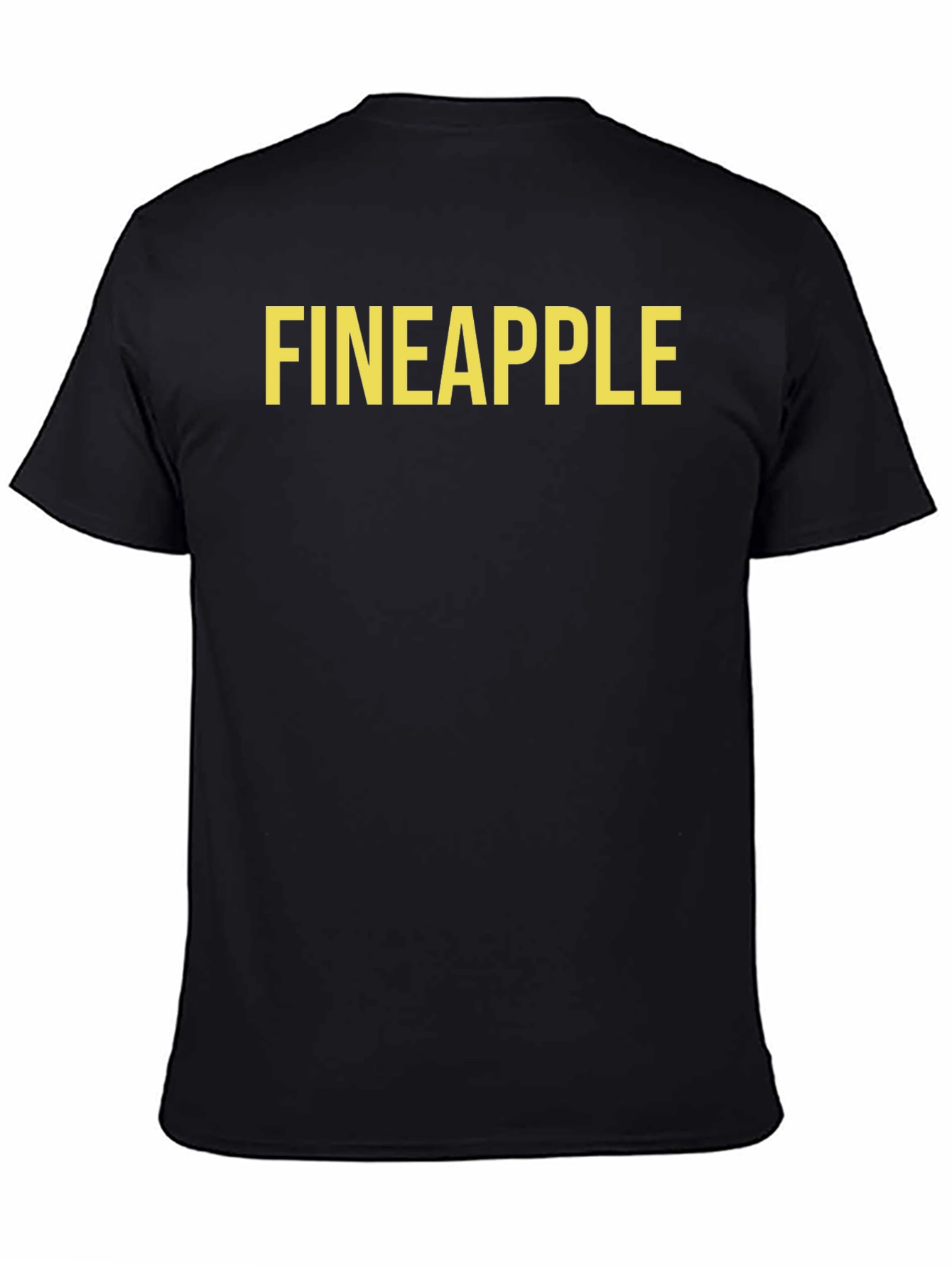 Fineapple Graphic Tee - Black Cotton Blend T-Shirt