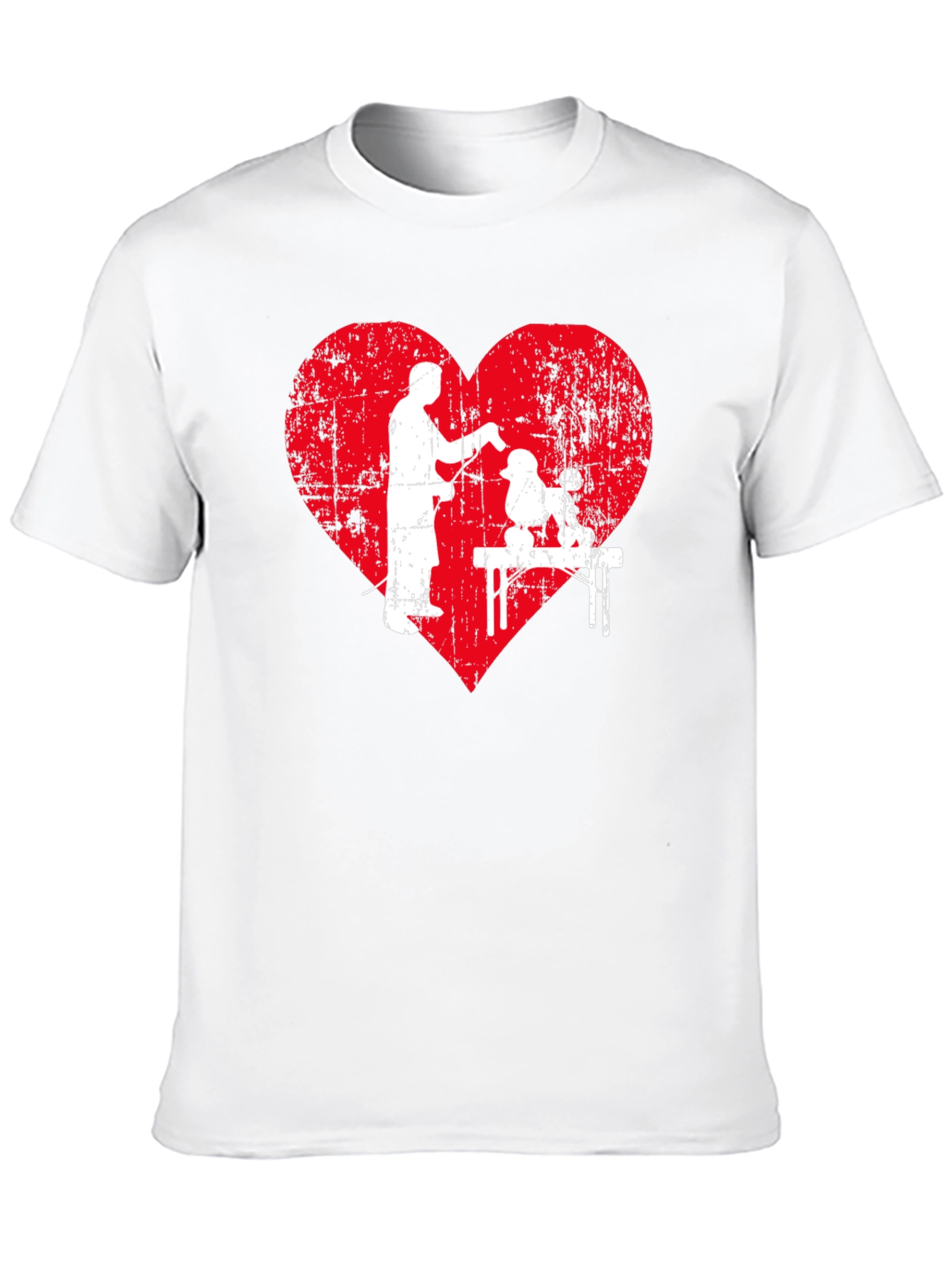 Dog Groomer Heart Graphic T-Shirt