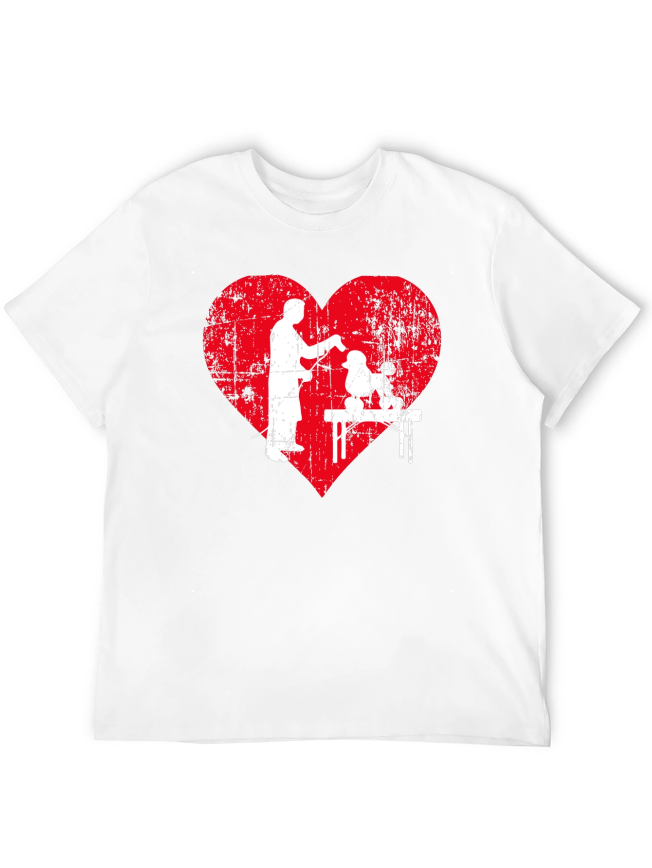 Dog Groomer Heart Graphic T-Shirt