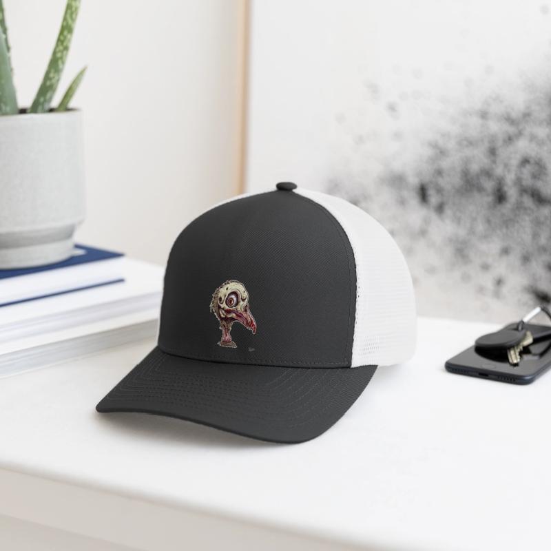 Zombie Ostrich Head Creepy Undead Bird Art