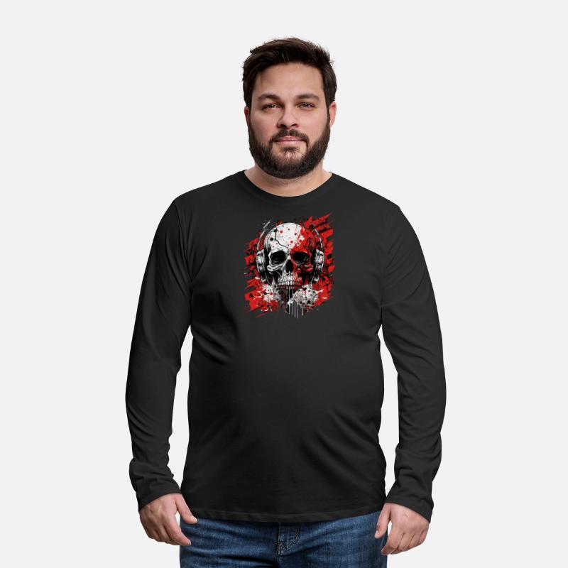 Zombie skull techno dj