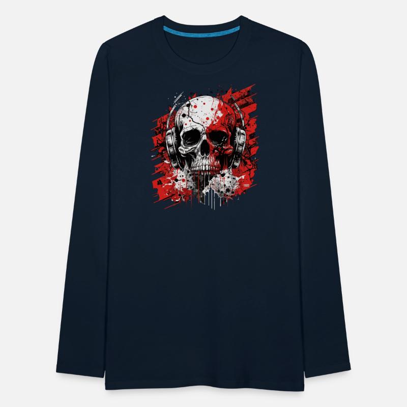 Zombie skull techno dj