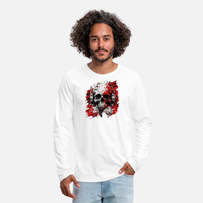 Zombie skull techno dj