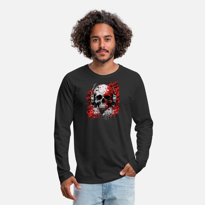 Zombie skull techno dj